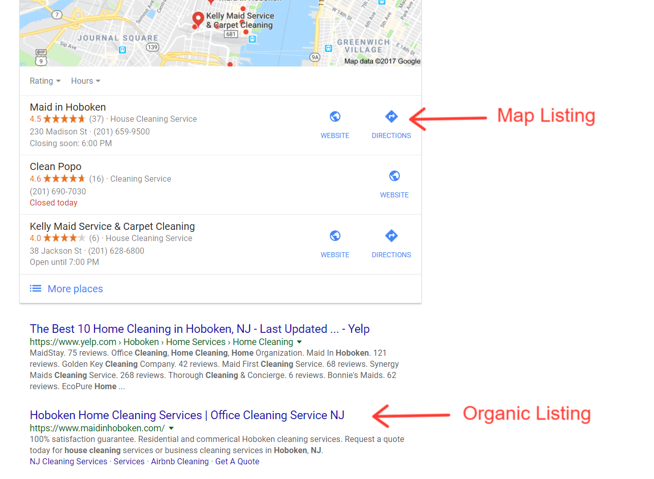 front page of google SEO
